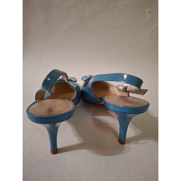 LILY PULITZER Women's Blue Kitten Pump Heel Sling Back Shoes Size 10 - Picture 3 of 11